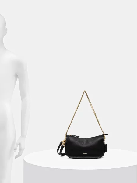 Кожаная сумка Coach зеленая