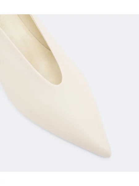 Pantofi cu toc Aeyde din piele alb