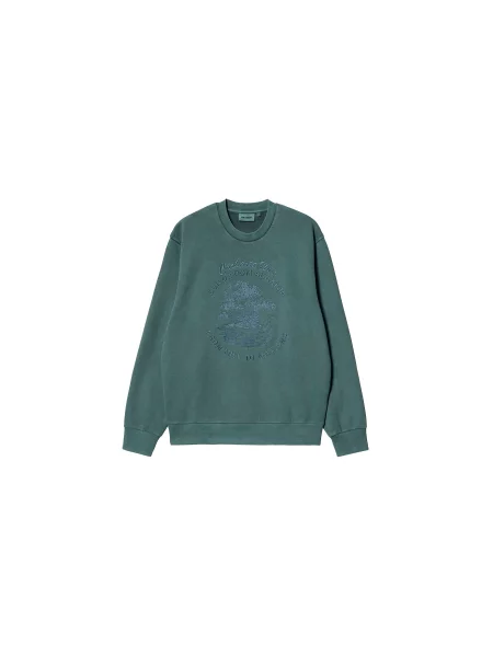 Carhartt WIP Bayou Sweatshirt Botanic Mężczyźni Bluzy i bluzy z kapturem Carhartt WIP Size: M zielony