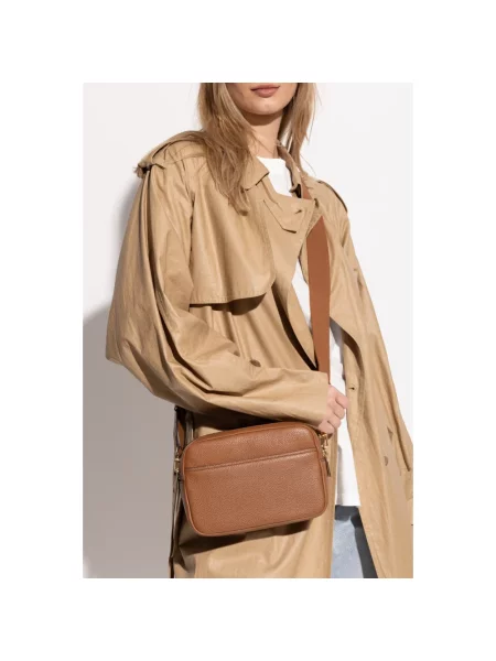 Torebka crossbody Michael Kors skórzana brązowa