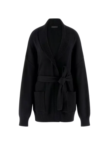 Gulerat cu centură cardigan Guess negru