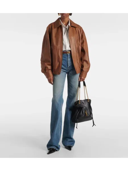 Geanta de piele Saint Laurent din piele negru