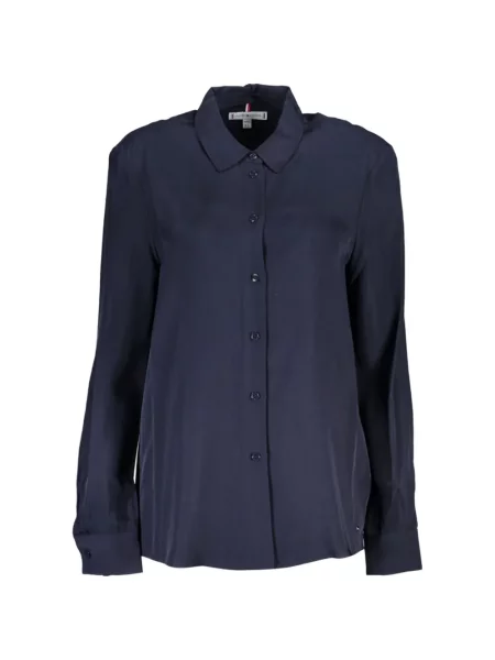 Lung cămașă Tommy Hilfiger albastru