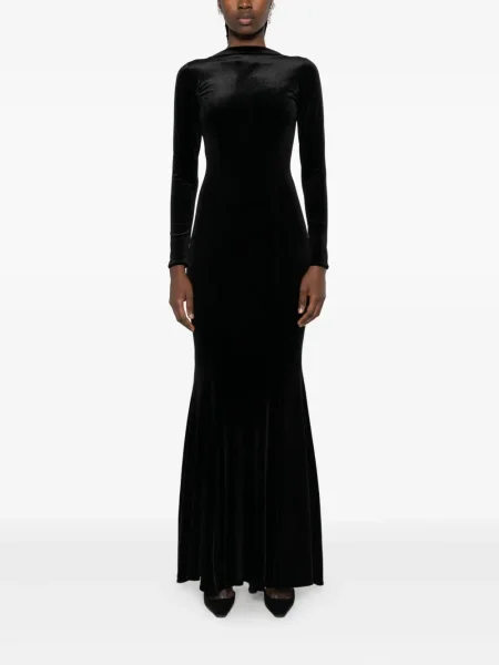 Rochie maxi Roserry lungă de costum negru