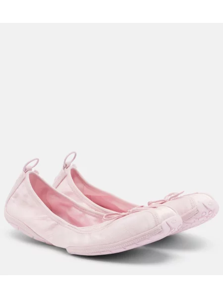 Balerini Balenciaga din canvas roz