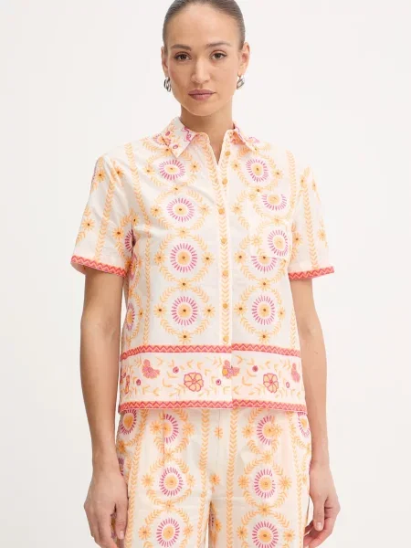 Twinset cămașă din portocaliu