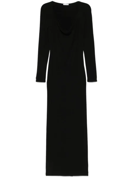 Костюм макси макси рокля Patrizia Pepe от креп черно