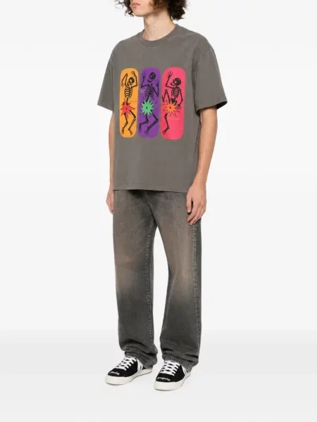 Tricou Melt cu imagine gri