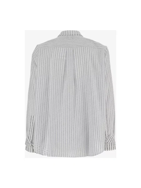 Koszula Jacquemus w paski z logo biała