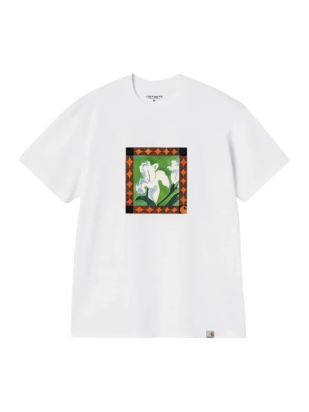 Lniana koszulka Carhartt Wip biała