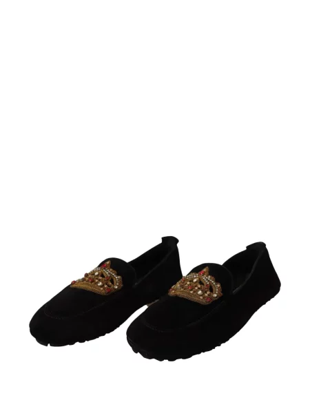 Велурени лоуфъри Dolce & Gabbana черно