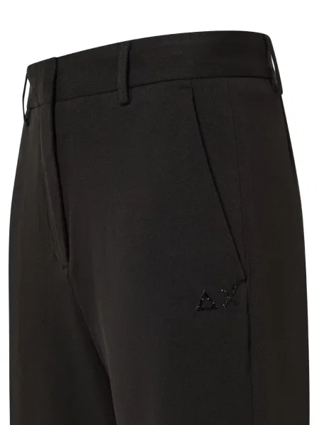 Pantaloni Sun68 cu broderie negru