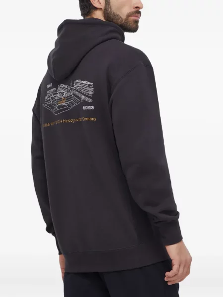 Hanorac cu glugă Puma cu broderie negru