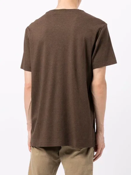 Tricou Polo Ralph Lauren cu dungi clasic cu broderie maro