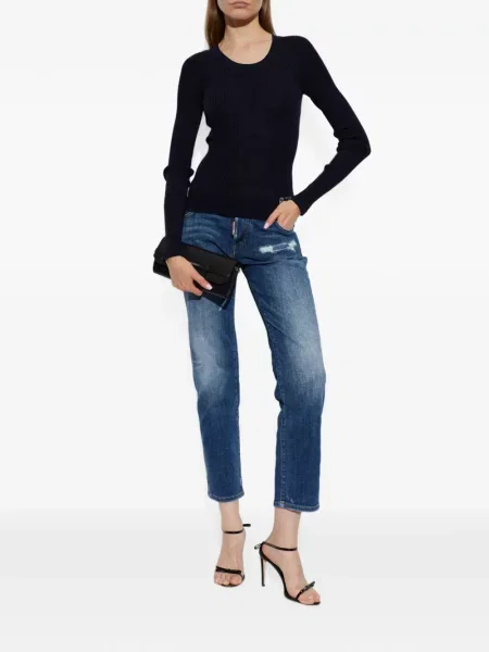 Pulover Dsquared2 cu autograf albastru