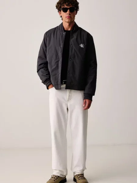 Calvin Klein Jeans Prechodná bunda tmavosivá sivá