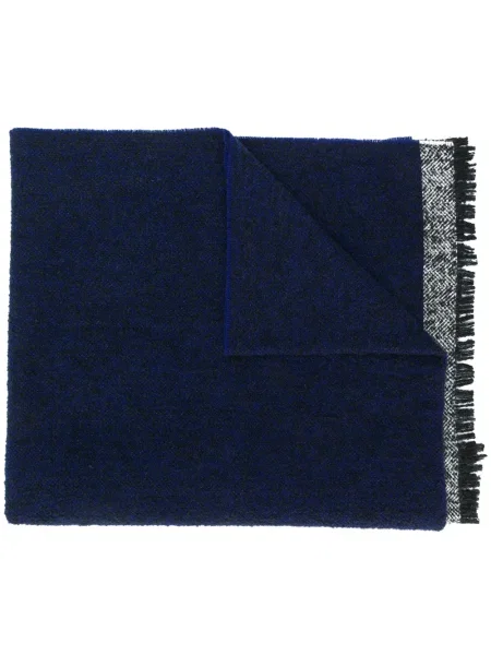 Fular Zanone cu model herringbone albastru