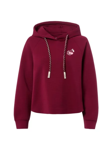 Marc Cain bluza z kapturem Kobiety nadruk 36 czerwony