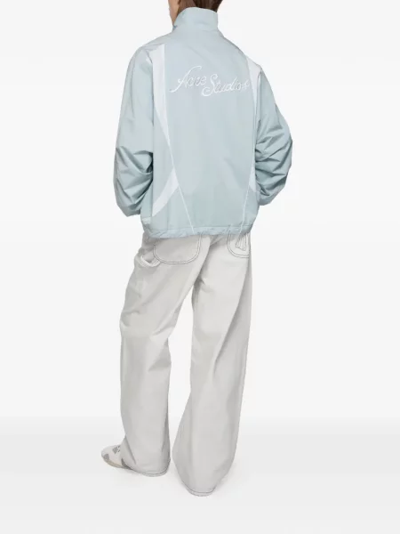 Pantaloni Acne Studios cu broderie alb