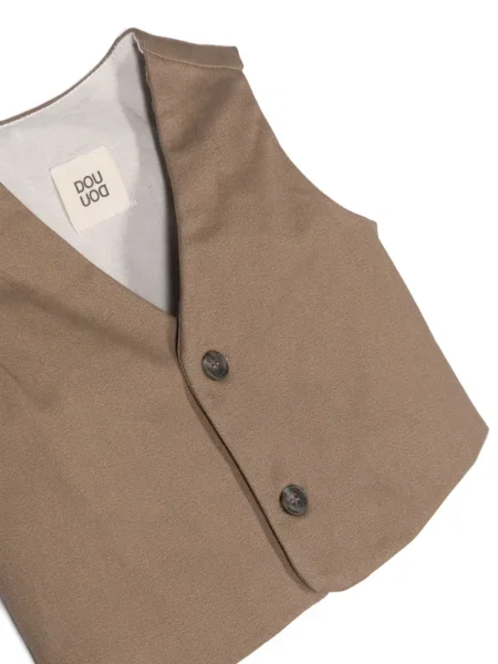 Елек Edoti с принт кепър кафяво