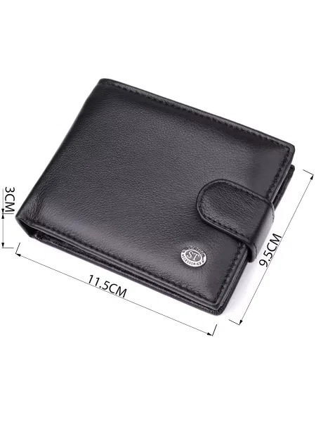 ST Leather Accessories Гаманець Шкіра чорний