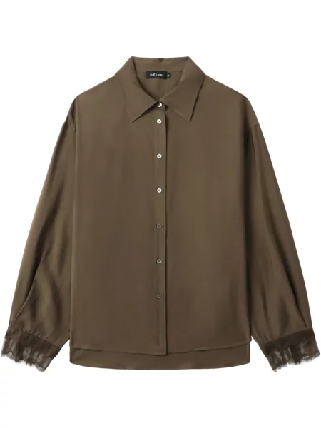 Koszula Tout A Coup koronkowa brązowa