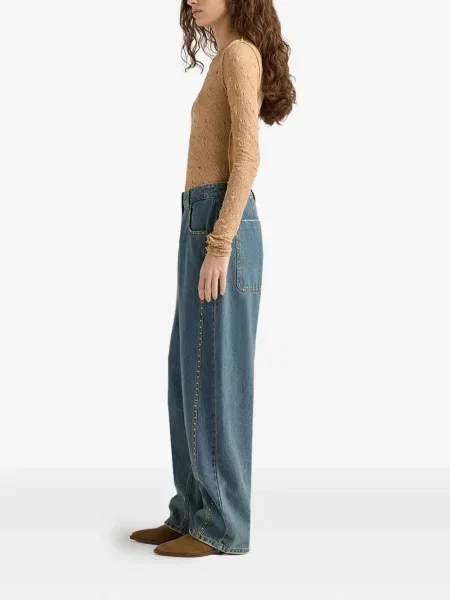 Boyfriendy Momoni z ćwiekami niebieskie