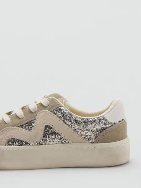 Buty sportowe z łączonej skóry piaskowy Dzieci 33 MANGO KIDS