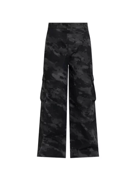 Pantaloni Adidas cu model camuflaj plasă alergare negru