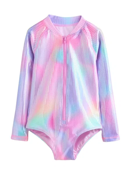 Next Costum de baie întreg aqua / galben / mov lavandă / roz deschis albastru