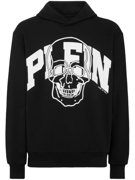 Hanorac cu glugă Philipp Plein cu imagine negru