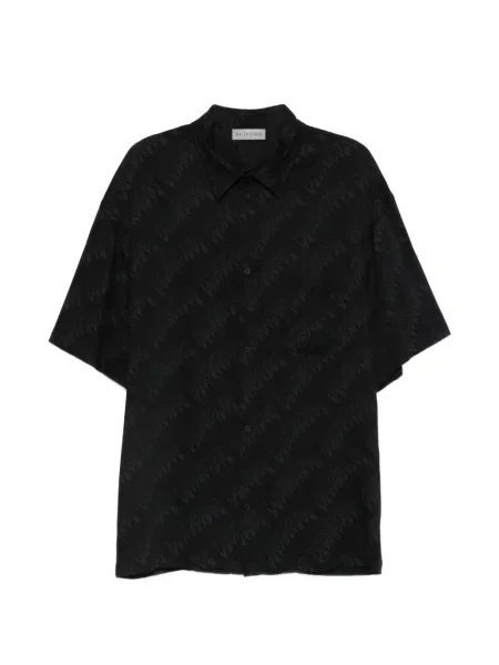 Scurt cămașă Balenciaga cu imagine negru