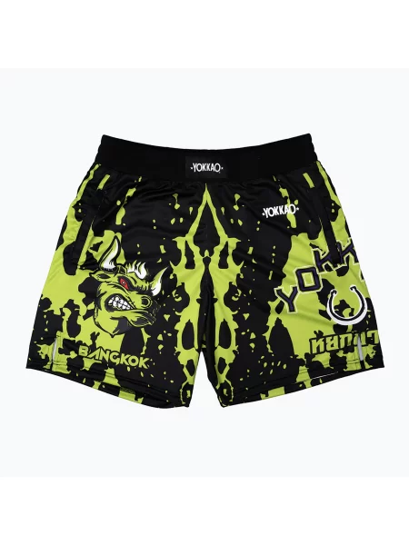 Tréninkové šortky YOKKAO Angry Bull Workout black černé