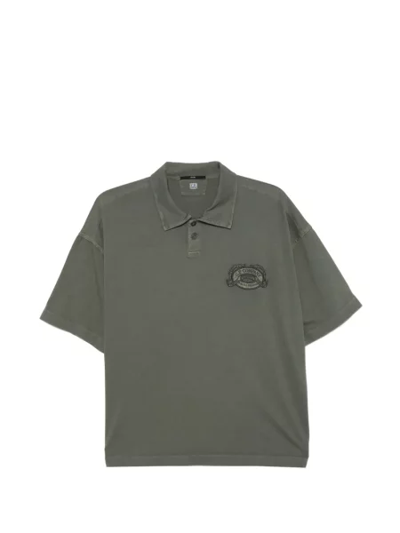 Polo C.p. Company cu broderie verde