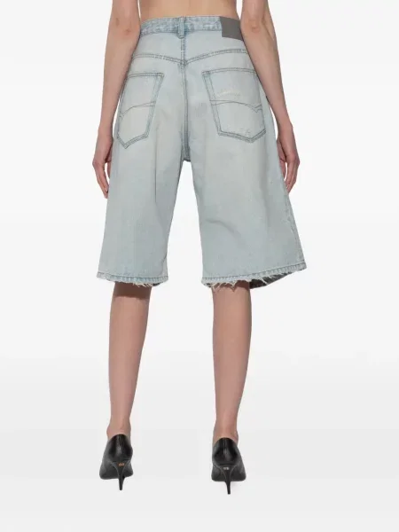 Pantaloni scurți Balenciaga plisate albastru