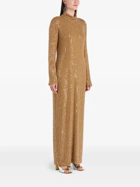Maxi rochie maxi Ilta cu paiete de costum auriu