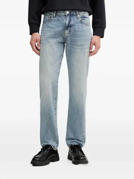 Blugi Armani Exchange zdrențuiți albastru