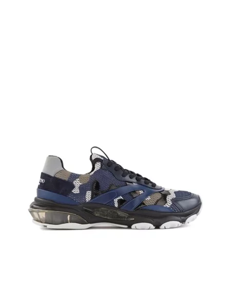 Lniane sneakersy Valentino Garavani zielone
