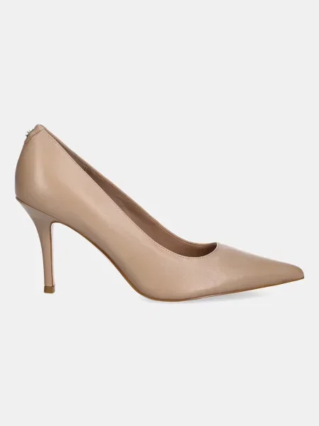 Pantofi cu toc Guess din piele bej