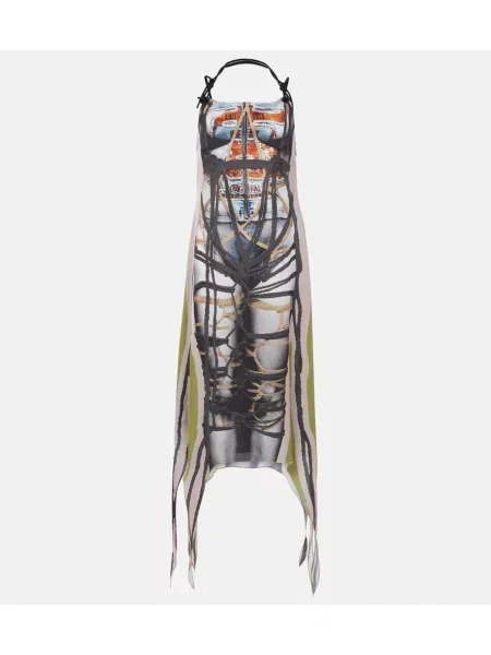 Oblekové midi šaty Y/project s potiskem po kolena