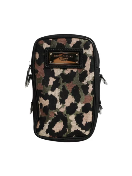 Torebka Dolce And Gabbana w panterkę z logo zielona