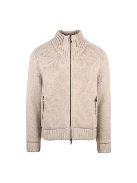 Sweter z golfem Seventy wełniany beżowy