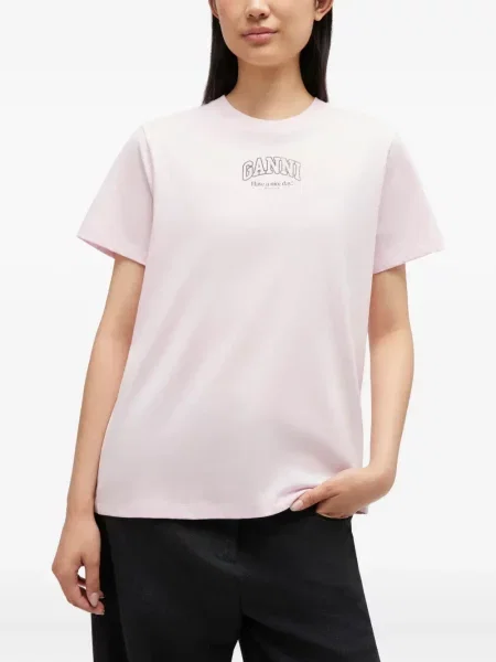 Tricou Ganni roz