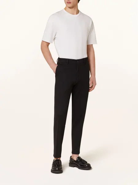 Drykorn Oblekové Kalhoty Ajend Slim Fit schwarz