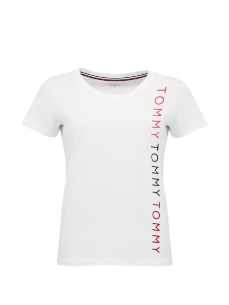 Scurt tricou Tommy Hilfiger cu imagine alb