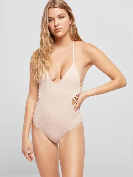 Urban Classics Costum de baie întreg roz