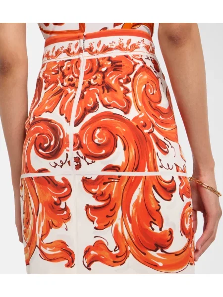 Svileno krilo v obliki svinčnika Dolce&gabbana oranžna