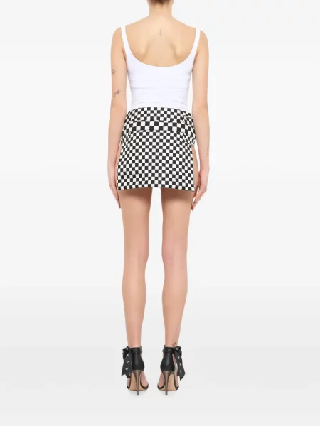 Fusta mini Givenchy în carouri negru