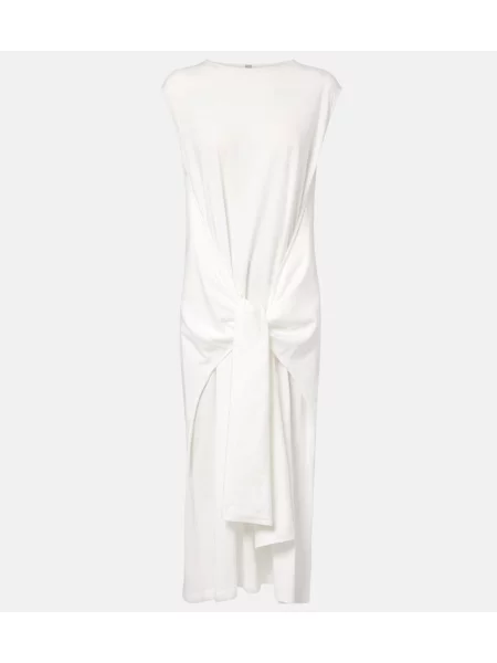 Rochie midi Toteme din jerseu alb