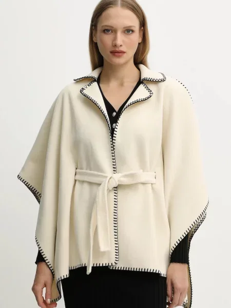 Ponczo Morgan beżowe